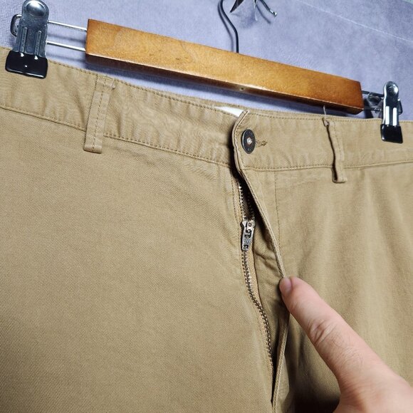 Flint and Tinder Shorts Mens 34 Brown Khaki Casual Chino Classic Summer Zip Fly - Picture 9 of 11